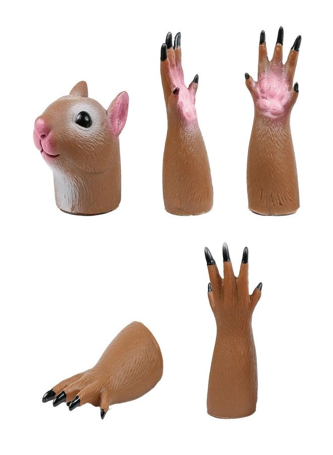 AQKILO Finger Puppet Set, Animals Puppet Show Theater Props, Novelty Toys Weird Stuff Gifts (Squirrel & Cat) - Image 4